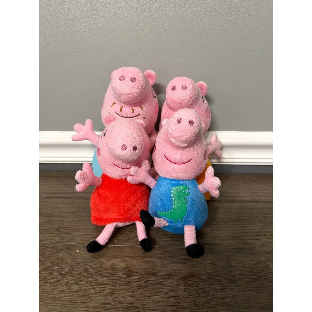 Peppa Pig Family Stuffed Plush Set of 4